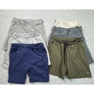 Boys Shorts Lot Size 7 Hurley Hind Cat & Jack Athletic Casual 6 Pc